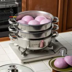 [바이마르] 엔틱 스테인레스 3단 찜솥