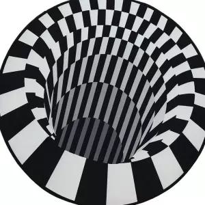 HGE 이벤트 싱크홀 착각 트릭매트(80CM) 3D착시매트 입체러그 스튜디오러그