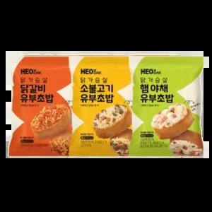 허닭 닭가슴살 유부초밥 닭갈비 소불고기 햄야채 90g