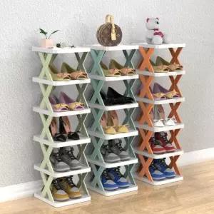 해강 파스텔 신발 정리대 6단 간이 신발장 슈즈렉 보관함