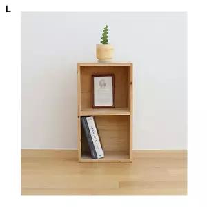 (원목 330 2단) 삼나무 책장/책꽂이/전면/이동식/파티션/선반/낮은/책상용/정리함/교재/공간/간이/수납장