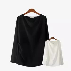 에스티아 0301 터틀 셔링 블라우스 빅사이즈