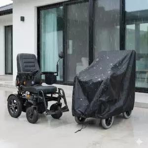 전동 휠체어 커버 스쿠터 다용도 어르신, 휠체어 방수 우비 보관-리빙노바