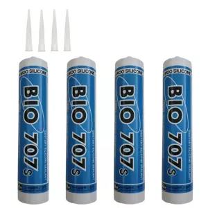 다우실 바이오 707 곰팡이 방지 욕실 주방 용 실리콘 백색 4개 1세트