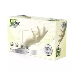 니트렉스 라텍스장갑 아이보리 100매 식품 위생 요리 라텍스