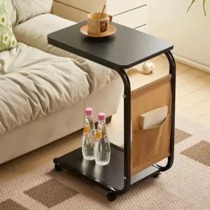 사이드 테이블 트롤리 이동식 쇼파 침대 2단