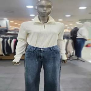 시슬리/애플아울렛/하이넥 집업 티셔츠형 블라우스 SAWS42461