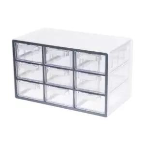 시스맥스 시스템멀티박스 9단-GR 410x235x250 1703654 투명서랍 상하적층가능 정리함 칸막이 부