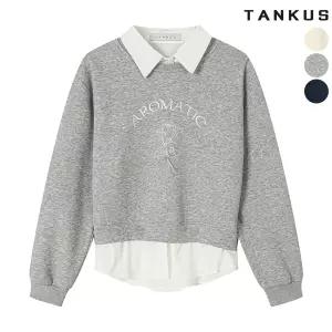 여성 셔츠 레이어드 프린팅 맨투맨