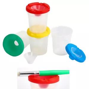 넘어져도 안전한 유아미술 미니물통 4개 그림물통소 미술물통미니 유아물감물통