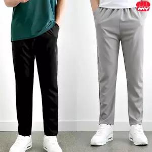 9부 슬랙스 시원한 여름 쿨 정장 밴딩 슬랙스 남친룩 회사원 남성