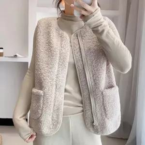 튜룰 중년여성 필수 양털 조끼 뽀그리 플리스 겨울조끼