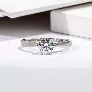 [샤밍주얼리]5부 다이아 반지 IGI GIA 랩 그로운 무광 디럭스 솔리테어 6프롱 기념일 프러포즈