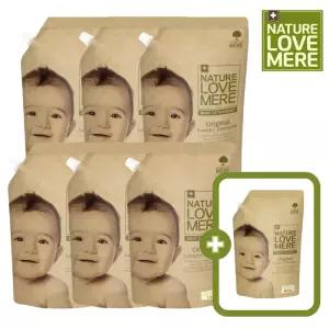 네이쳐러브메레 아기세탁세제 리필형 1300ml 6팩 [GIFT] 세제 리필 1팩