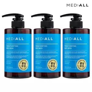 쿨링청정 약산성 체취제거 퓨리파잉 바디워시 480ml 3개
