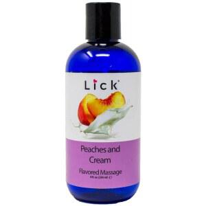 복숭아와 크림 맛 및 마사지 오일 향 - 릴렉싱 커플용 식용 진정 피부 바디 8온스,