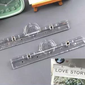 (1P) A4 자석 문서 브로셔 서류 홀더 아크릴 집게 20cm/메모/게시물/게시용/꽂이/메모지/게시판랙/게시판렉