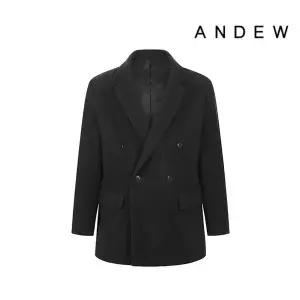 세르지오등 남성 따뜻한 캐시미어 헤링본 더블 하프코트 구스다운 정장자켓 콤비자켓