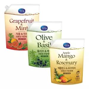 X 키친솝 친환경주방세제 1.2L 과일허브 3종