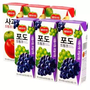 델몬트 사과 190ml 32팩 + 포도 190ml 32팩