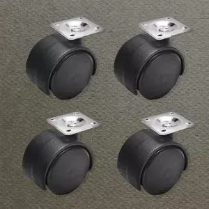 소형 가구용 바퀴 4P 이동식 가구 테이블 서랍 서랍장 바퀴 (나사미포함)