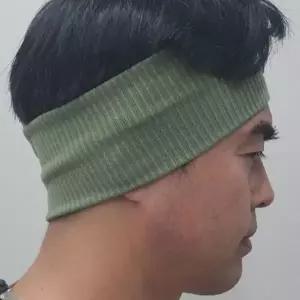[하프클럽/]헤어골지밴딩 짱짱한 카키 헤어터번