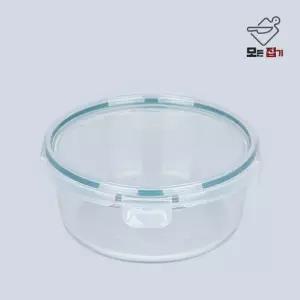 모든집기 두꺼운 내열유리 원형 오븐글라스 BPA Free 에어프라이어 전자렌지 오븐