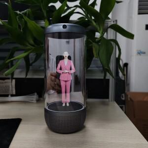 15.521.575인치 원통형 3D 홀로그램 프로젝션 AI 인터랙티브 투명 디스플레이 기