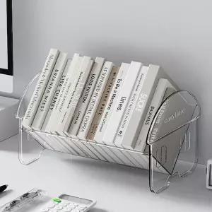 OFFISYS 1단 투명디자인 플라스틱 책꽂이 책 CD 태블릿 책상 수납정리