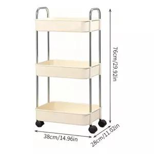 다용도 이동식 카트형 스텐 트롤리 수납장/틈새/선반/정리함/수납함/수납/정리/바퀴/사무실/미용실/업소/용