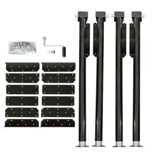 캠핑카 전동 트럭캠퍼 화이트 수동 받침대 트레일러 다리 전기