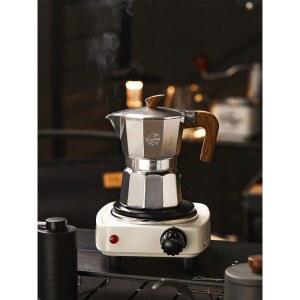 소형 모카포트 캠핑용 검정색 인덕션 조절 스토브 버너 온도 전기