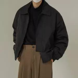 캐주얼 남성 오버핏 블루종 포켓 라운드넥 아우터 간절기자켓 댄디자켓 남성자켓 남친룩자켓 봄자켓