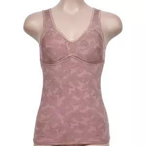 보신각 나뭇잎 패턴 보온 기모 노몰드 브라런닝 팬티 세트