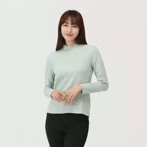 [PAT 여성] 솔리드 주름 목크넥 티셔츠_1K25481