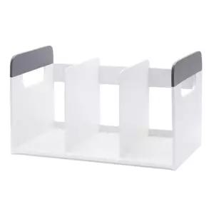 카파)플러스 책꽂이(3단 진회색 31700)/파일꽂이/책꽂이/책지지대/잡지/꽃이/책상위/책장/칸막이/스탠딩