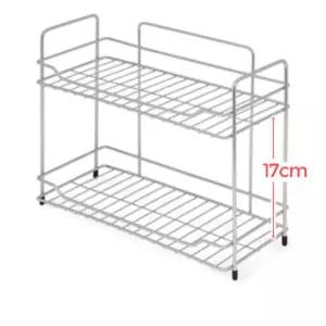 양념통정리 홈카페 수납선반 스텐 2단 와이어선반 컵정리 그릇