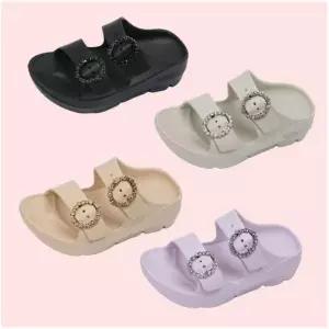베어파우 베어파우(슈즈 신발) GEM 여성 여자 우먼스 경량 슬리퍼 슬라이드 신발 큐빅 밴드 스트랩 4종택1