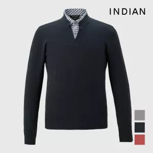 [INDIAN] 솔리드 이중에리 니트_MITBPYS1101