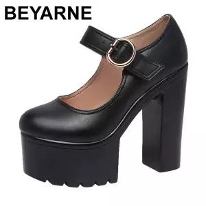 웨딩 신발 슈즈 구두 예식 신부 BEYARNE6cm 8cm 13cm 블록 힐 여성 여자 용수철 가을 하이힐 펌프 파티 사