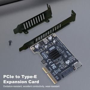 PCIE to Type-E 확장 카드 USB 3.2 GEN2 20Gb 라이저 보드 E 익스프레스 데스크탑 PC 전면 패널 TYPE C