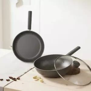 [인터쿡] 실버핏 프라이팬 3종 세트(28후라이팬+28궁중팬+28유리뚜껑)