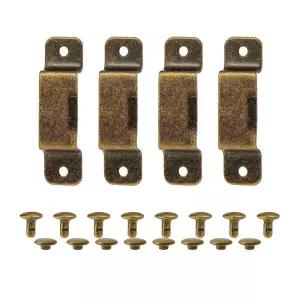 줄자홀더 4개 빈티지 테이프 측정 클립 금속 옷걸이 캐리어 가죽 허리 포켓 가방 휴대용 교체