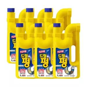 드릴펑 뚫어뻥액체 배수구클리너 1L 6개