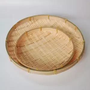 대나무 채반 소쿠리 인테리어 2종 소품 전통 공예 대바구니 바구니 죽공예 주방 용품 싸리