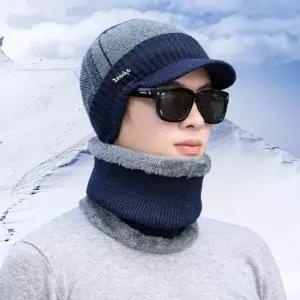 니트볼캡 모자 넥워머세트 방한모자 목도리 남자 겨울