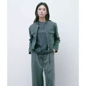 브랜드정품 솔트앤초콜릿 SALT AND CHOCOLATE SAC 피그먼트 포켓 블루종 자켓 차콜 4W231D003 122832