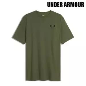 UA 스포츠스타일 레프트 체스트 반팔 티셔츠 마린그린 1326799-390