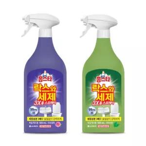 홈스타 락스와 세제 500ml 3X 폼스프레이/세정제/다목적/소독/화장실/뿌리는/대용량/찌든때/주방청소용