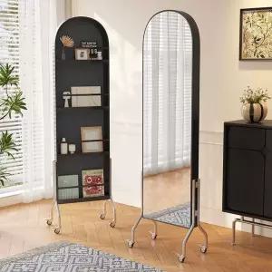 이동식 스탠드 거울 수납장 진열대 전신거울